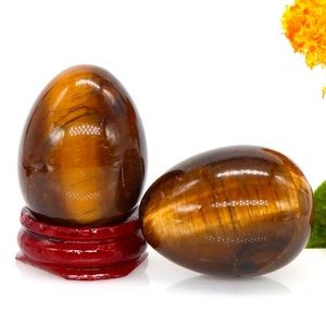 30x40mm Egg Shape Natural Tigers Eye Crystal Stone